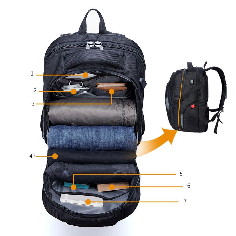 17.3 inch laptop backpack with usb port kalidi Travel Fashion Laptop Backpack